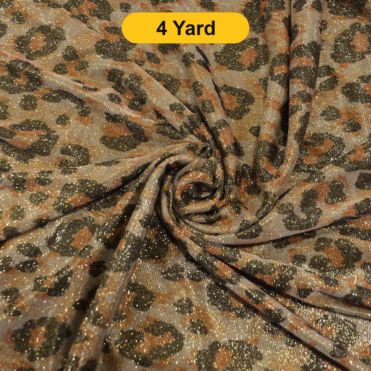 Animal Stretch Glimmer Knit 56" Wide Cheetah Leopard Tiger 2-Way Stretch